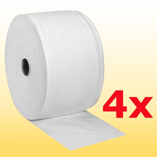 4 Putzpapierrollen 2-lagig hochwei� 1500 Blatt 22 cm x 32,6 cm